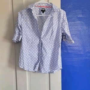 Talbot blue and white blouse